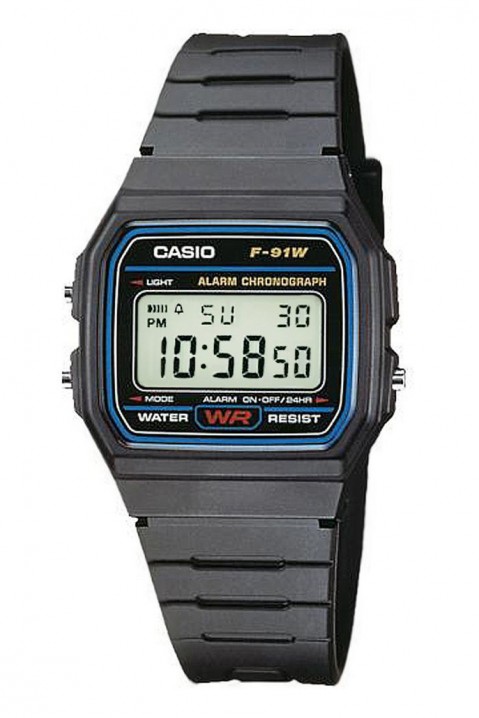 CASIO F-91W-1YEG férfi karóra, Szín: fekete, IVET.HU - A te online butikod.