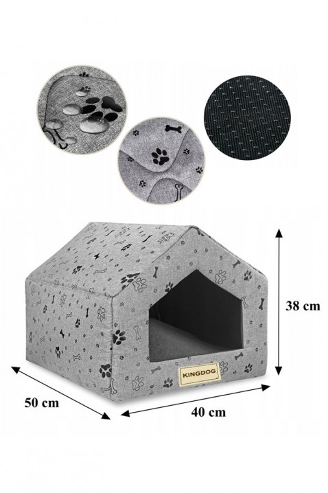 FERLANZO 50 cm X 40 cm kutyaház, Szín: szürke, IVET.HU - A te online butikod.
